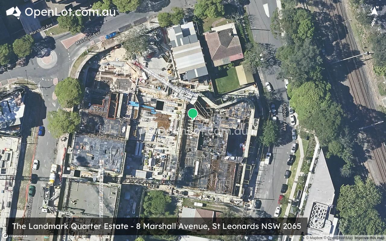 Satellite image for The Landmark Quarter Estate - 8 Marshall Avenue, St Leonards NSW 2065