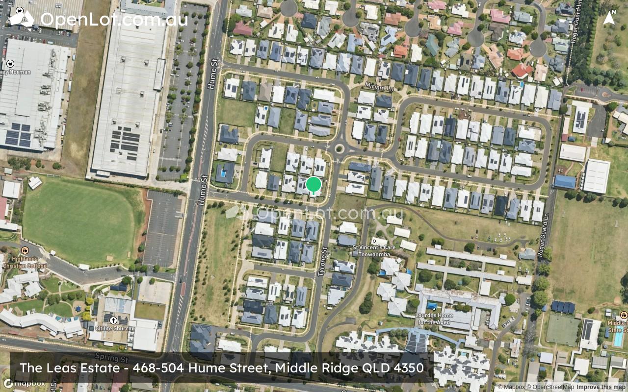 Satellite image for The Leas Estate - 468-504 Hume Street, Middle Ridge QLD 4350