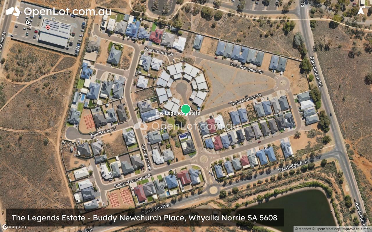 Satellite image for The Legends Estate - Buddy Newchurch Place, Whyalla Norrie SA 5608