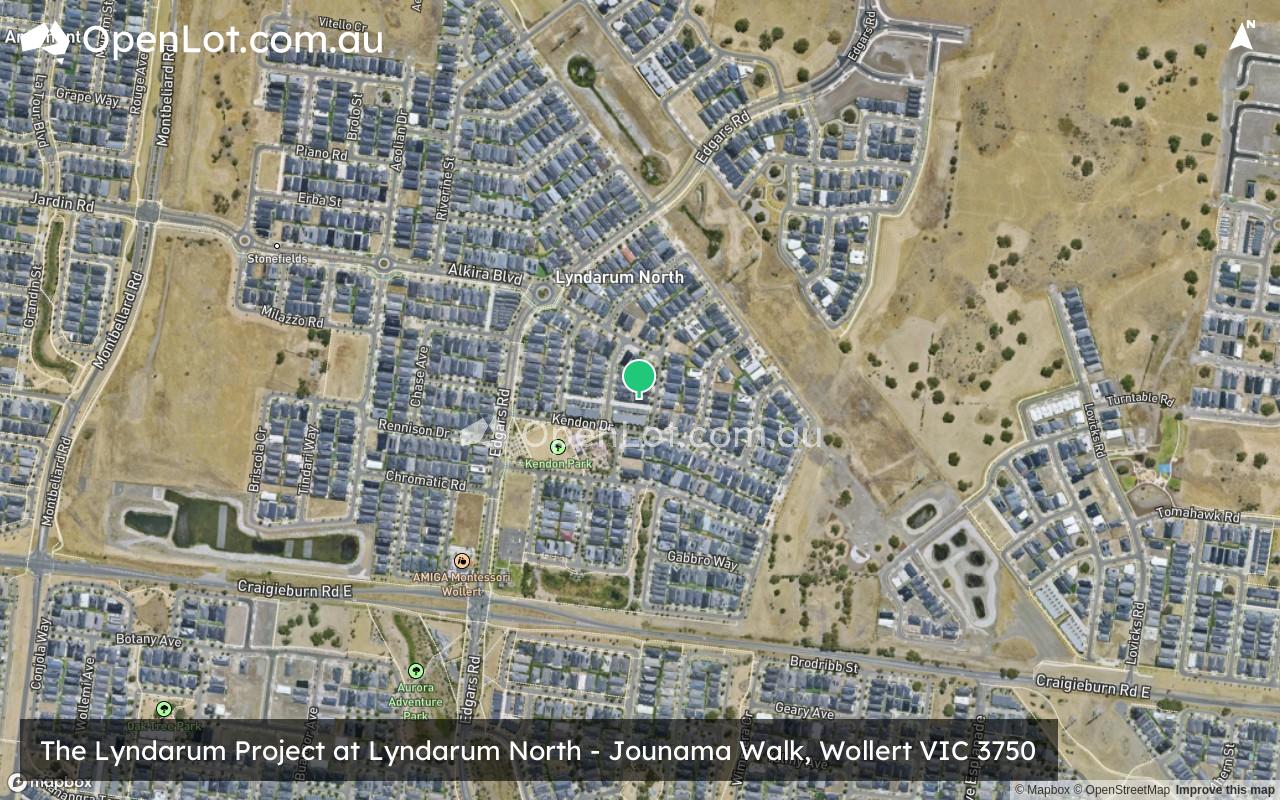 Satellite image for The Lyndarum Project at Lyndarum North - Jounama Walk, Wollert VIC 3750