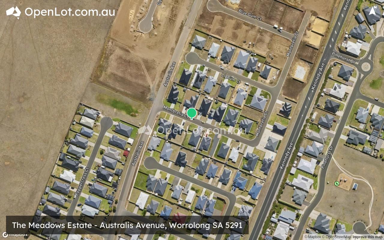 Satellite image for The Meadows Estate - Australis Avenue, Worrolong SA 5291