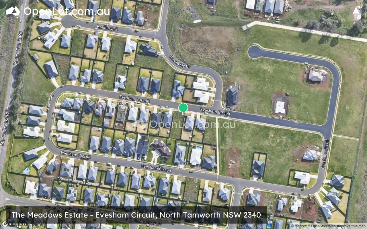 Satellite image for The Meadows Estate - Evesham Circuit, North Tamworth NSW 2340