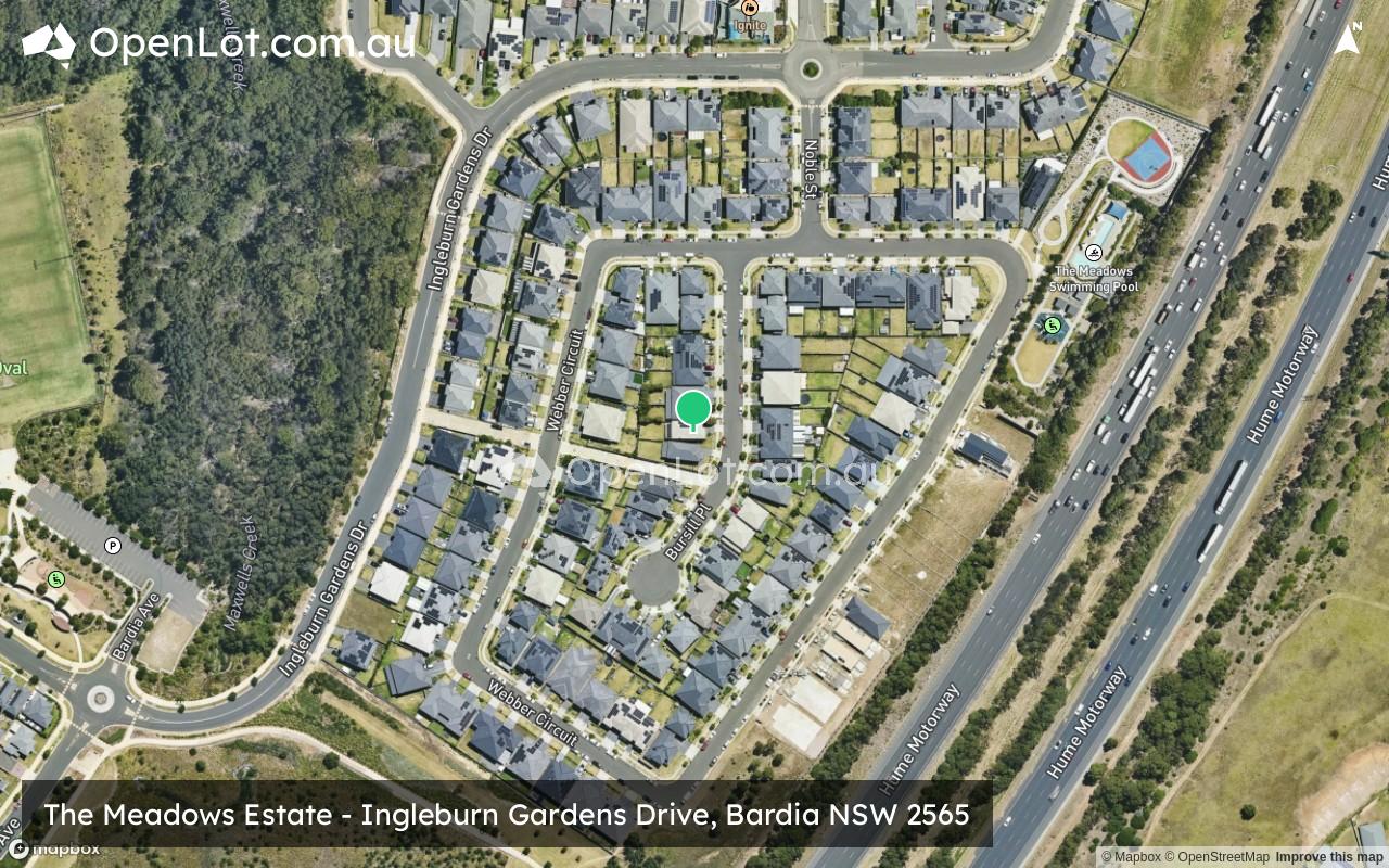 Satellite image for The Meadows Estate - Ingleburn Gardens Drive, Bardia NSW 2565