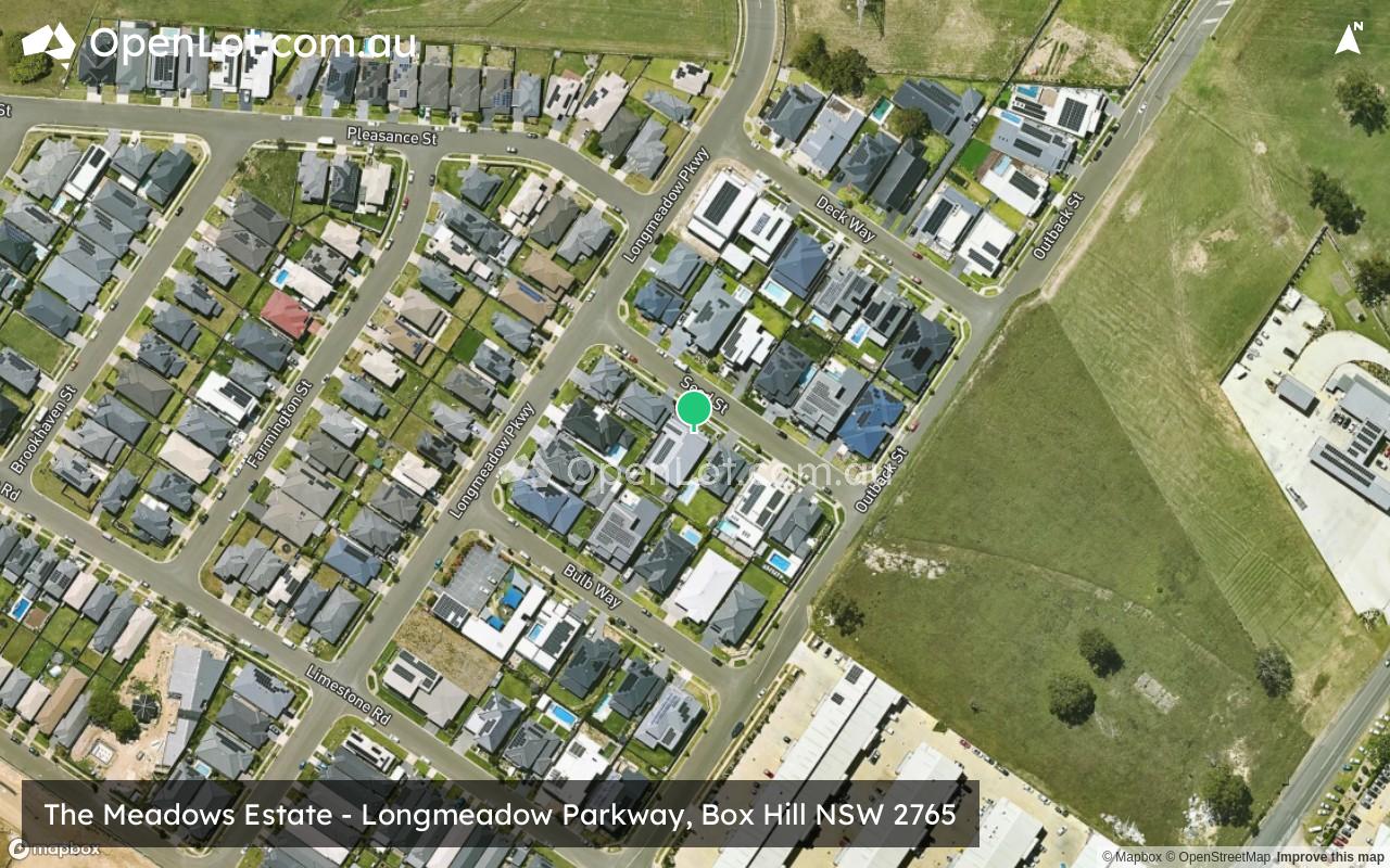 Satellite image for The Meadows Estate - Longmeadow Parkway, Box Hill NSW 2765