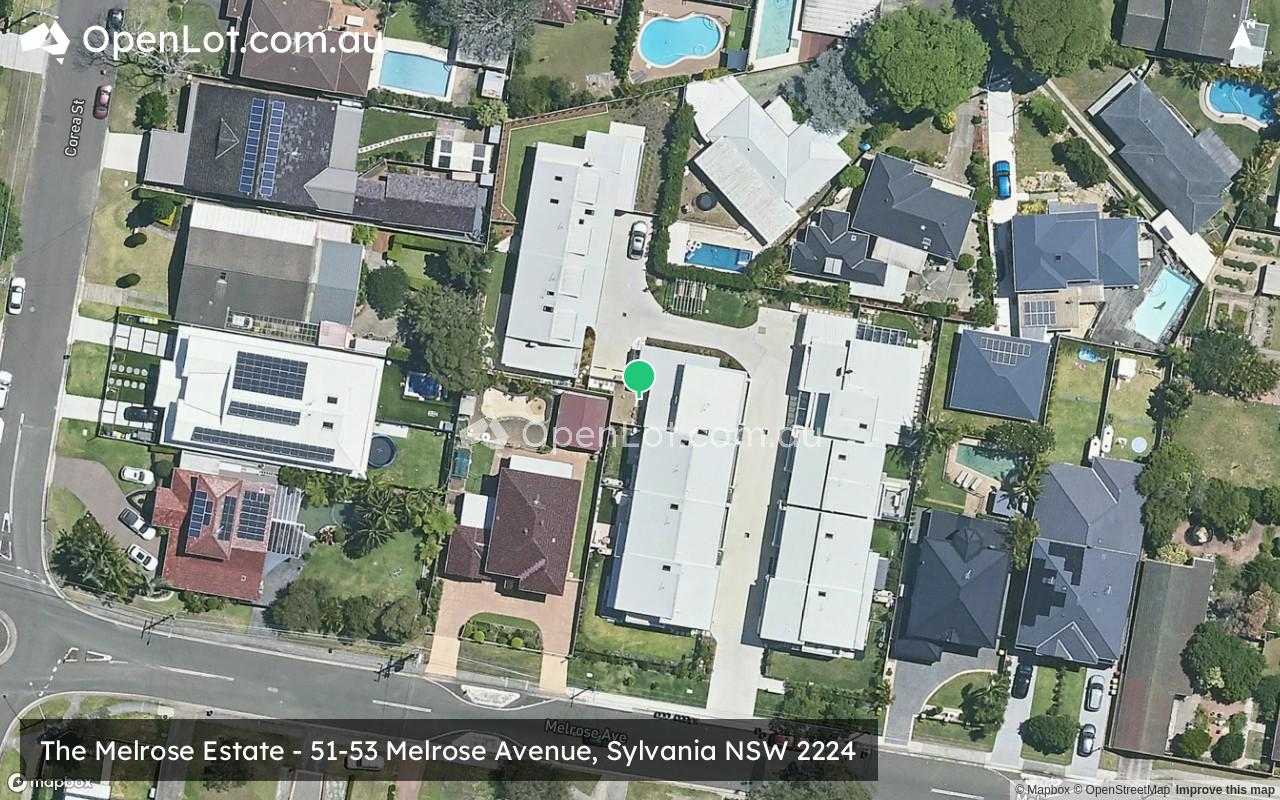 Satellite image for The Melrose Estate - 51-53 Melrose Avenue, Sylvania NSW 2224