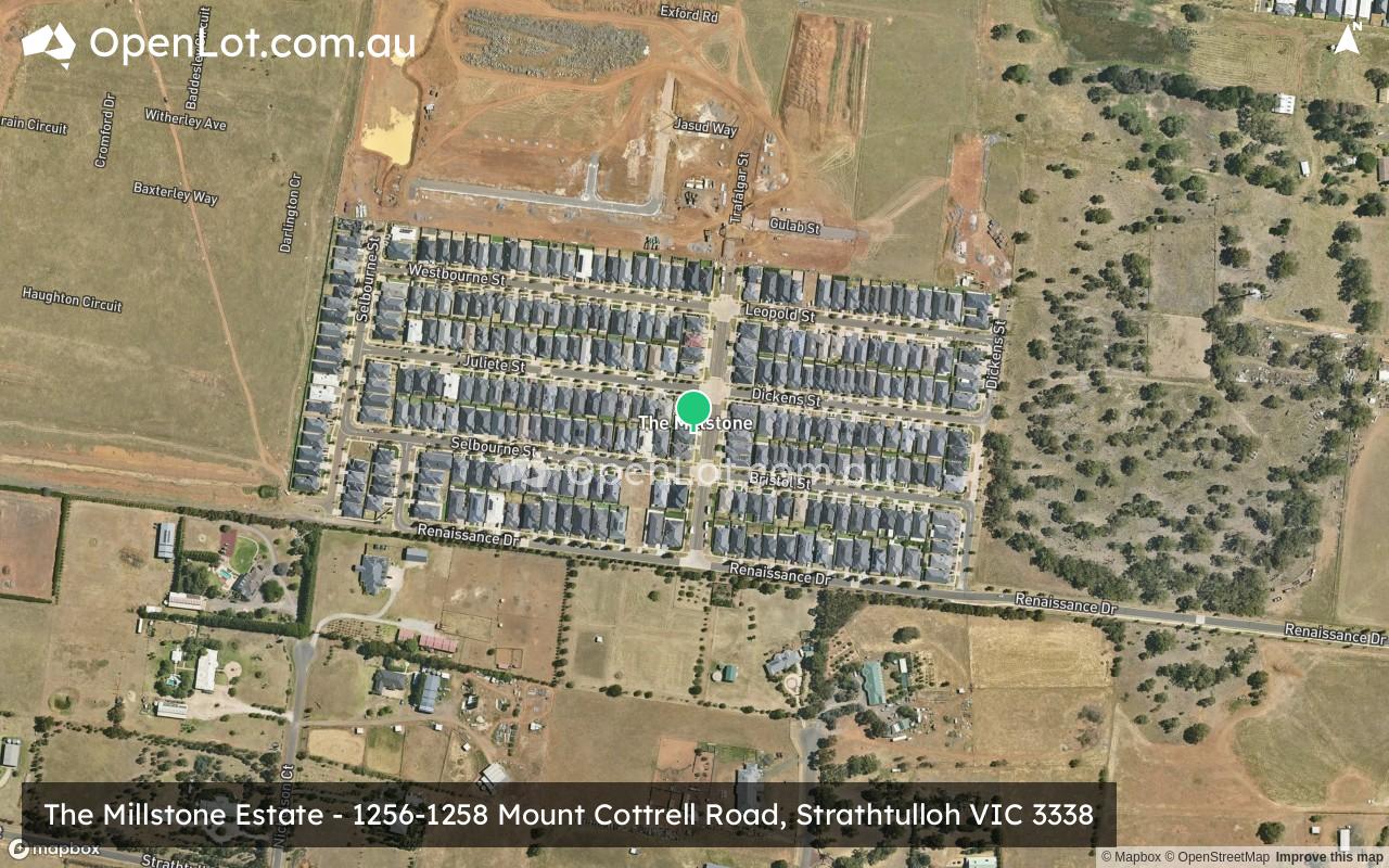 Satellite image for The Millstone Estate - 1256-1258 Mount Cottrell Road, Strathtulloh VIC 3338