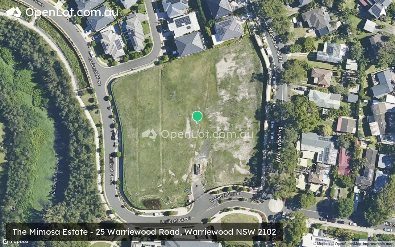Satellite image for The Mimosa Estate - 25 Warriewood Road, Warriewood NSW 2102