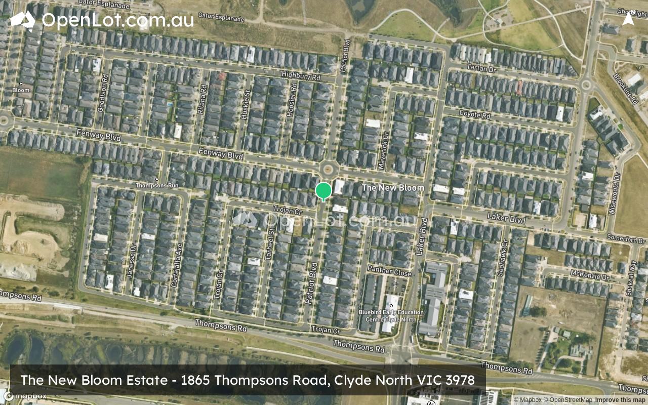 Satellite image for The New Bloom Estate - 1865 Thompsons Road, Clyde North VIC 3978