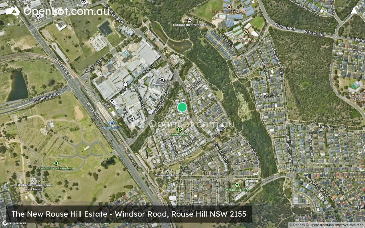 Satellite image for The New Rouse Hill Estate - Windsor Road, Rouse Hill NSW 2155