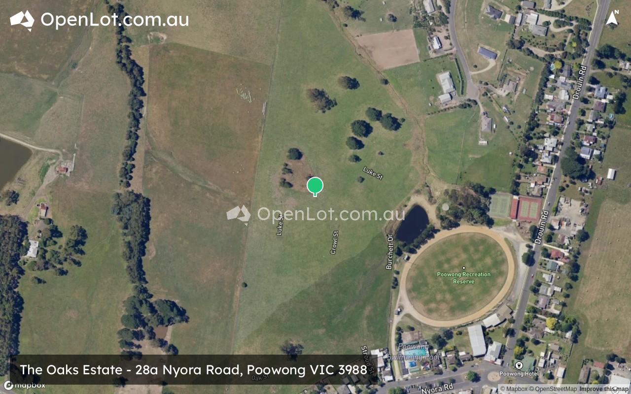 Satellite image for The Oaks Estate - 28a Nyora Road, Poowong VIC 3988