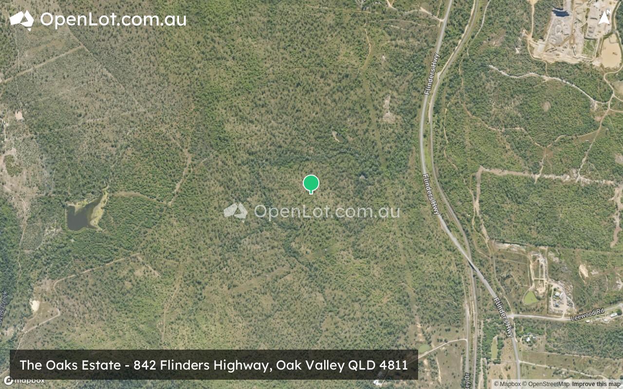Satellite image for The Oaks Estate - 842 Flinders Highway, Oak Valley QLD 4811