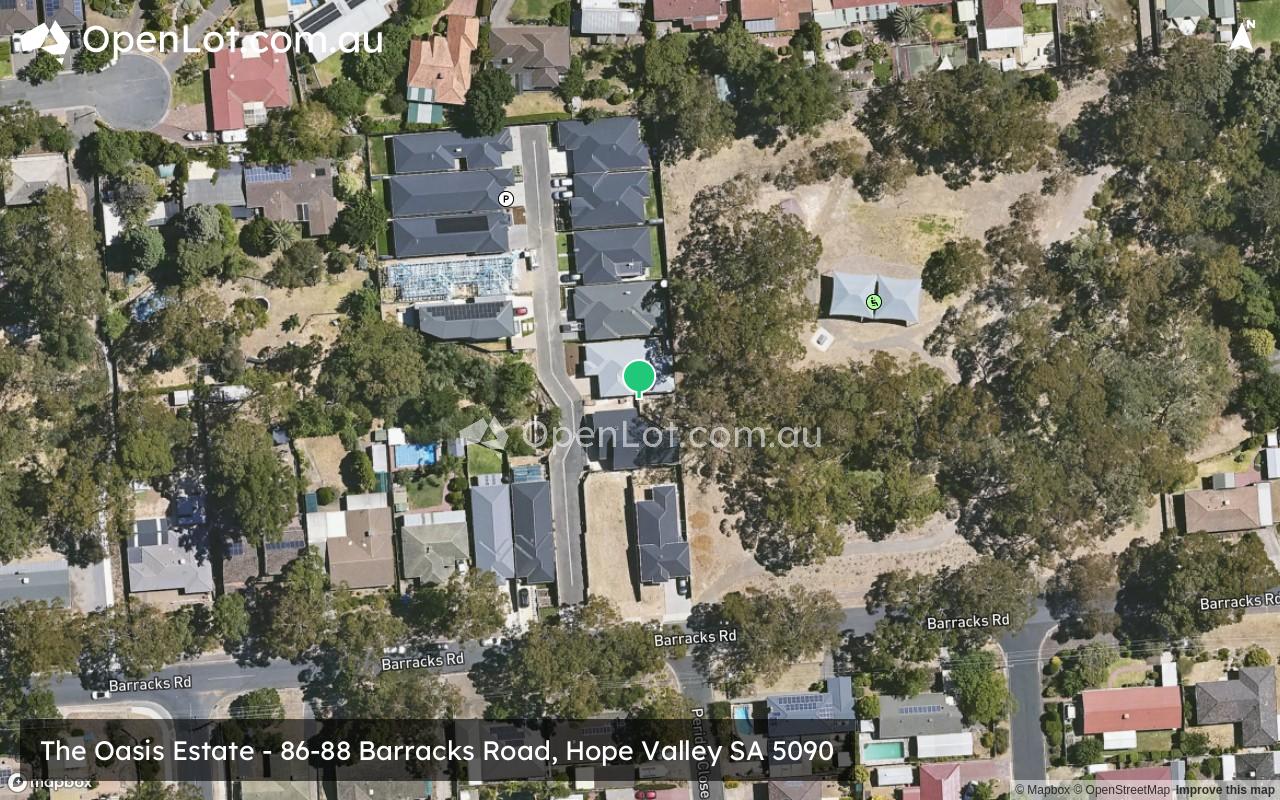 Satellite image for The Oasis Estate - 86-88 Barracks Road, Hope Valley SA 5090