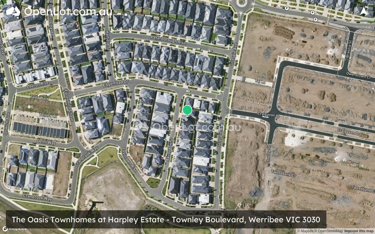 Satellite image for The Oasis Townhomes at Harpley Estate - Townley Boulevard, Werribee VIC 3030