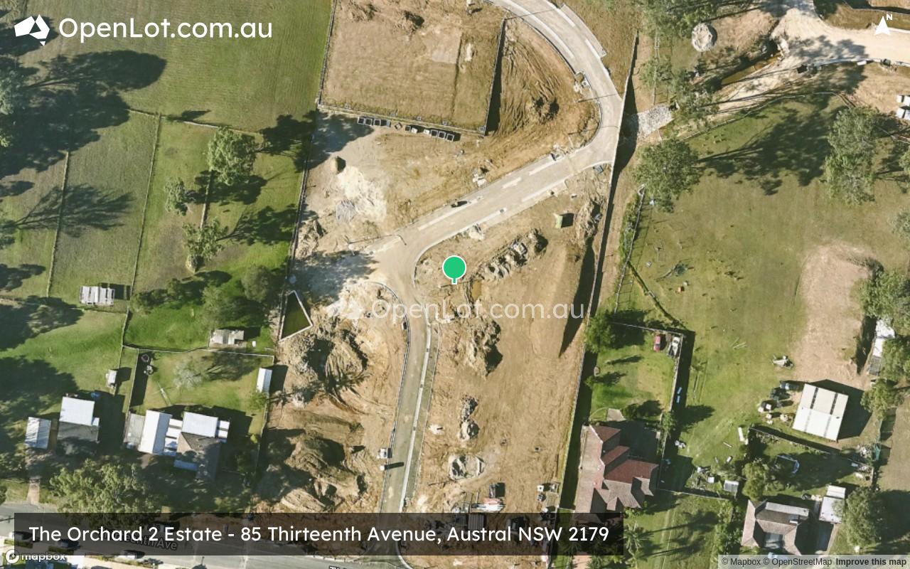 Satellite image for The Orchard 2 Estate - 85 Thirteenth Avenue, Austral NSW 2179