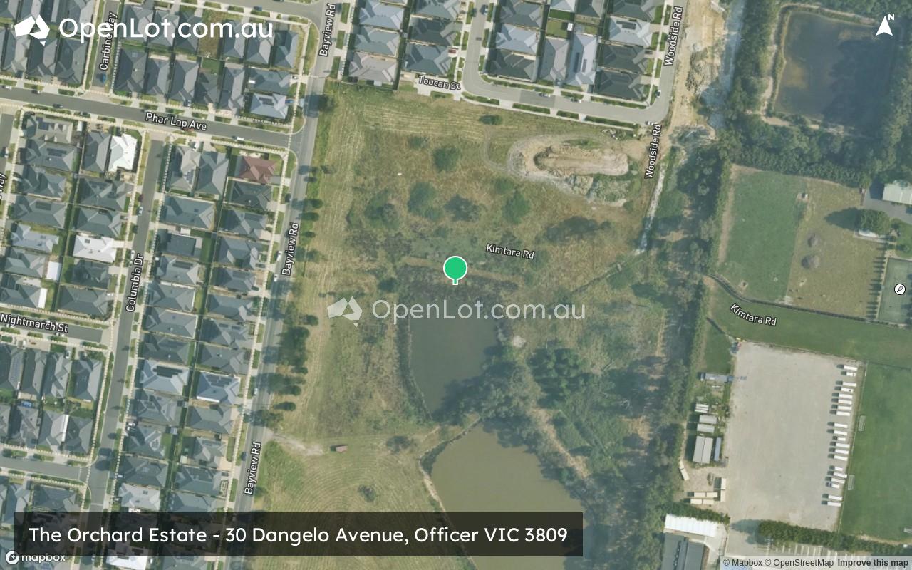 Satellite image for Bayview Road, Officer VIC 3809