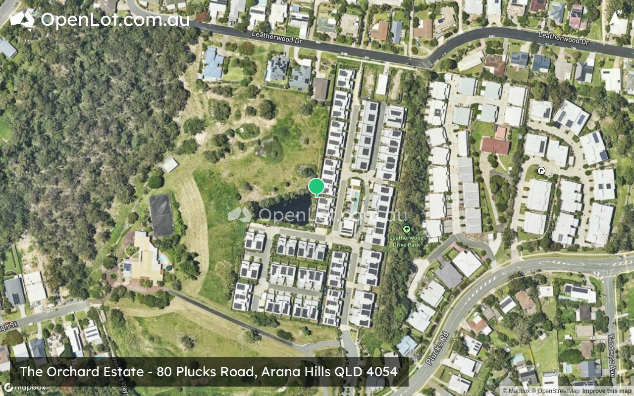 Satellite image for The Orchard Estate - 80 Plucks Road, Arana Hills QLD 4054