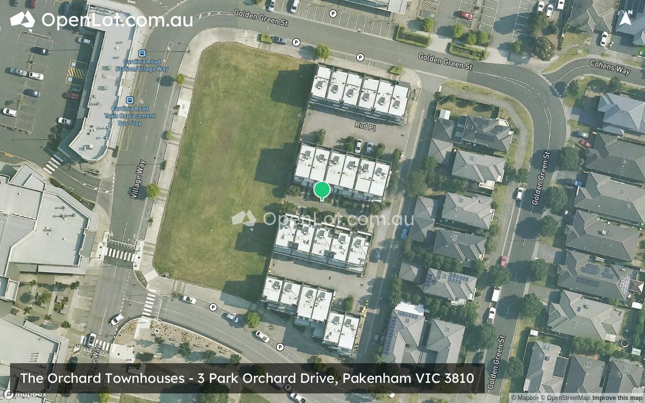 Satellite image for The Orchard Townhouses - 3 Park Orchard Drive, Pakenham VIC 3810