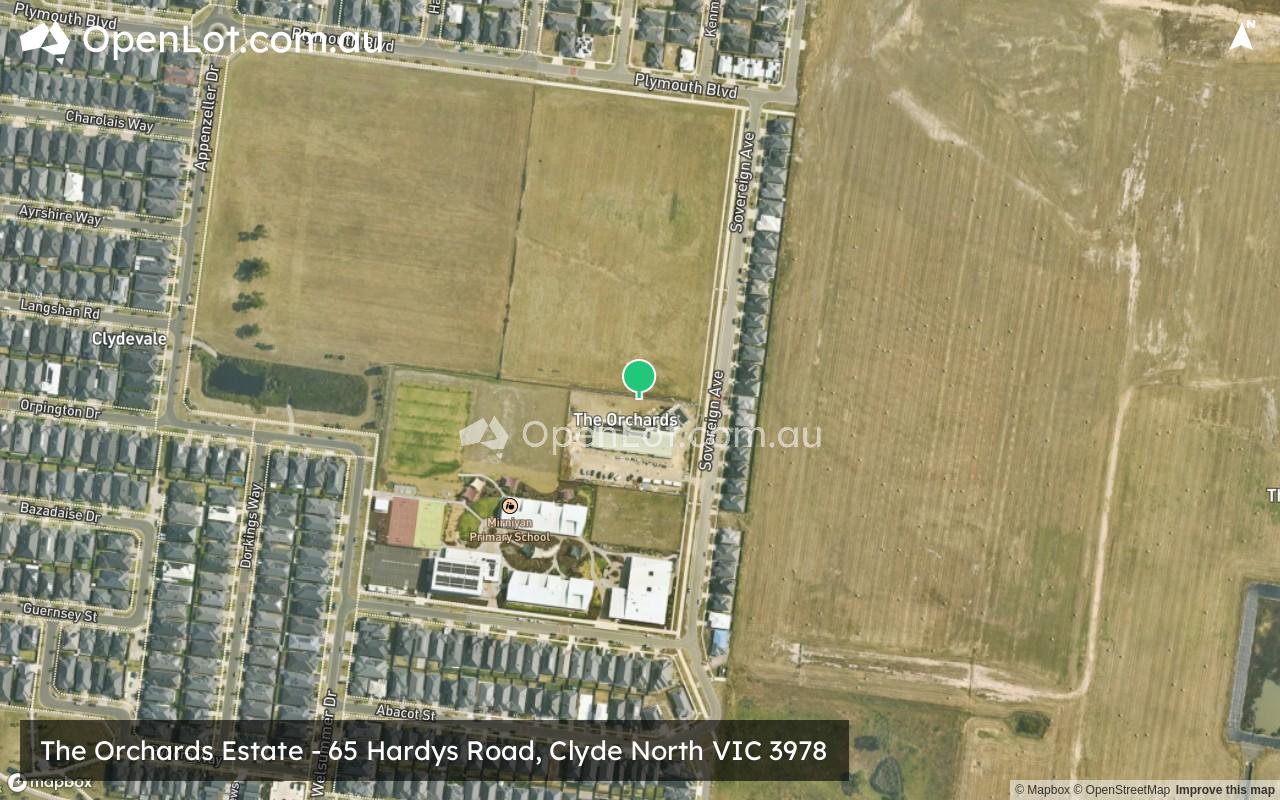 Satellite image for The Orchards Estate - 65 Hardys Road, Clyde North VIC 3978
