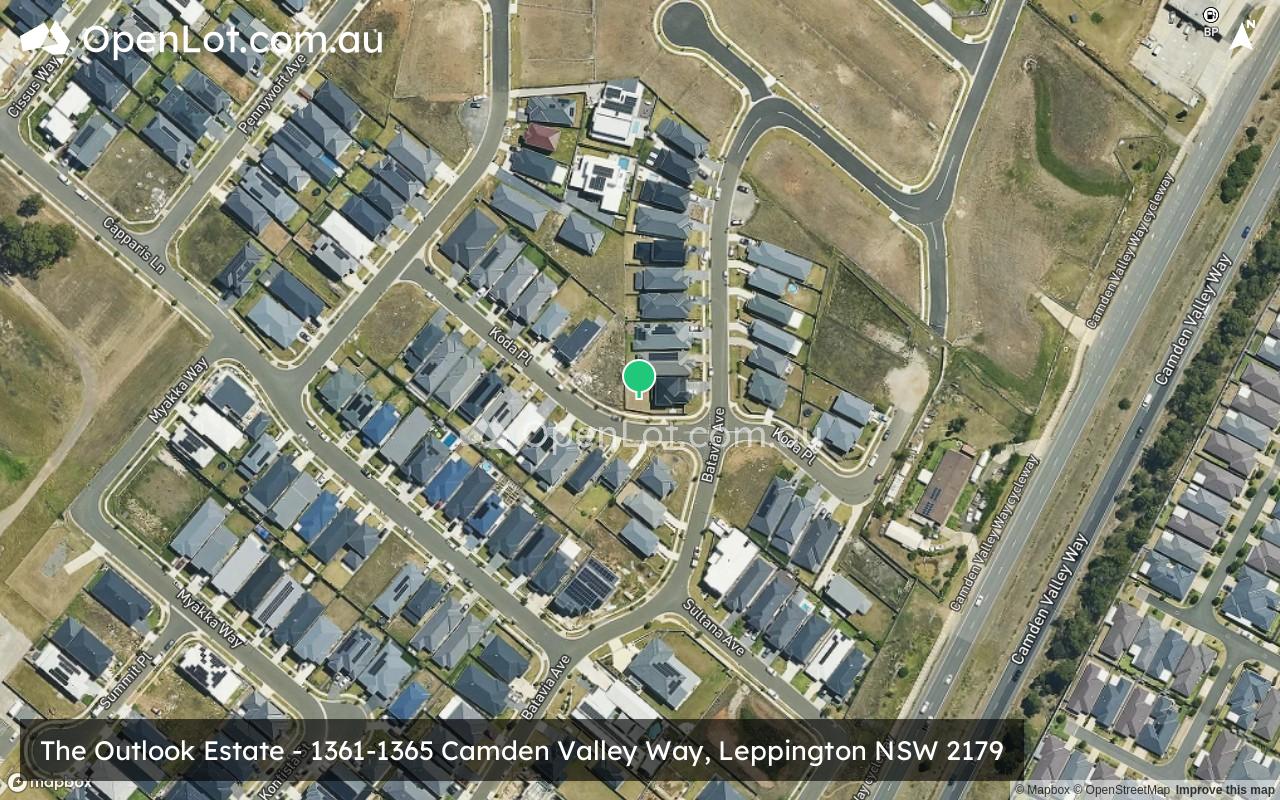 Satellite image for The Outlook Estate - 1361-1365 Camden Valley Way, Leppington NSW 2179
