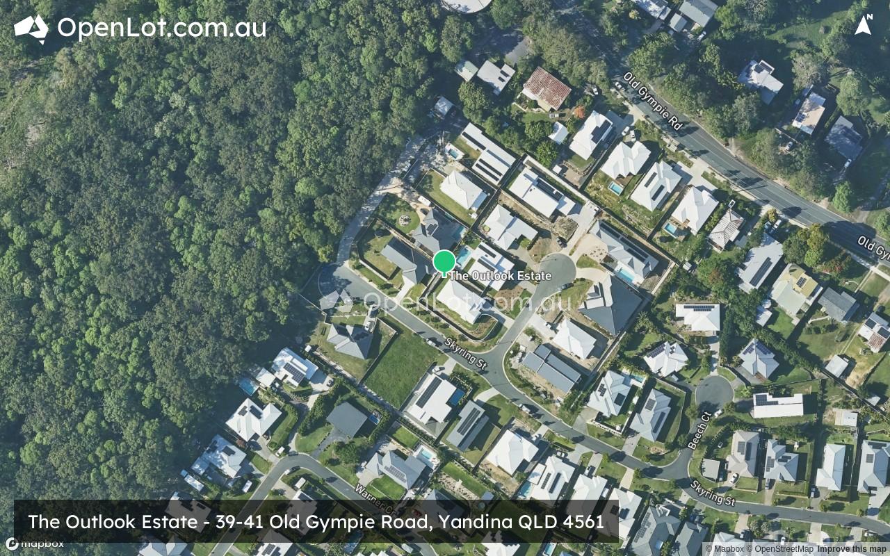 Satellite image for The Outlook Estate - 39-41 Old Gympie Road, Yandina QLD 4561
