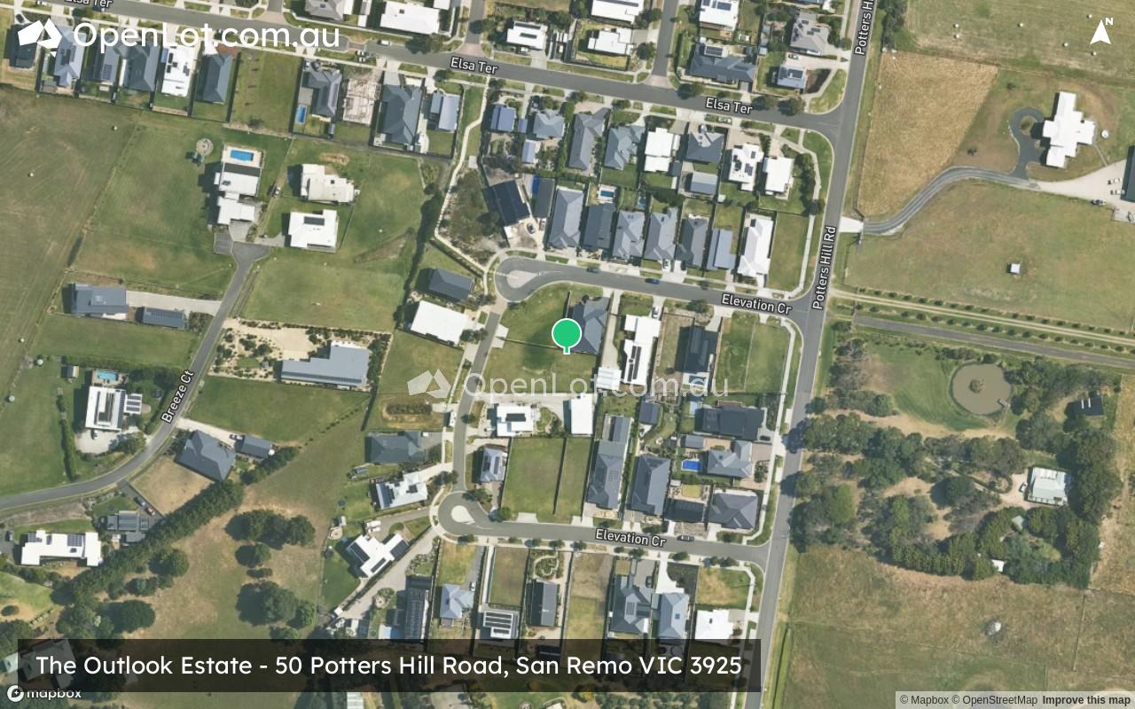 Satellite image for The Outlook Estate - 50 Potters Hill Road, San Remo VIC 3925