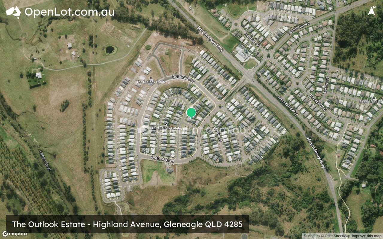 Satellite image for The Outlook Estate - Highland Avenue, Gleneagle QLD 4285