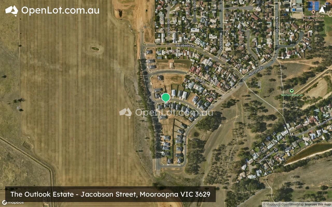 Satellite image for The Outlook Estate - Jacobson Street, Mooroopna VIC 3629