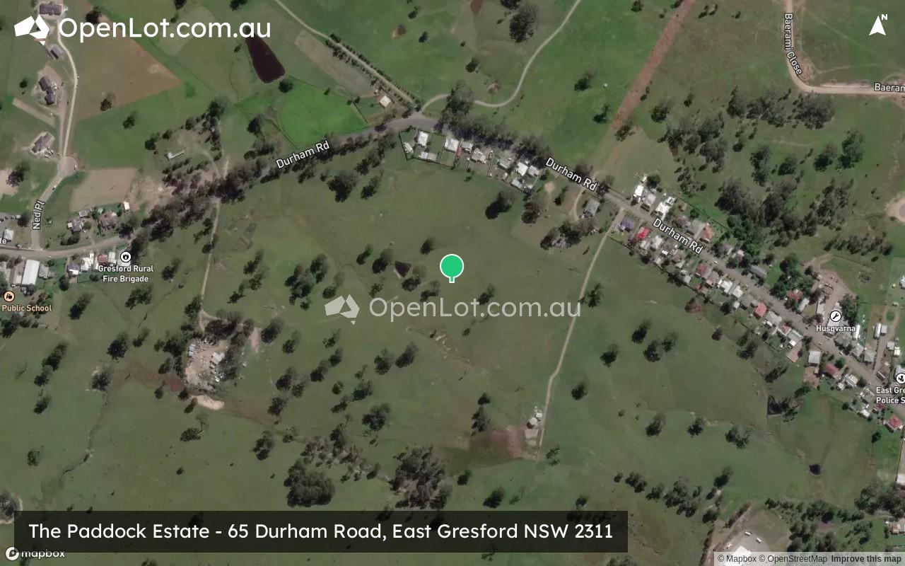 Satellite image for The Paddock Estate - 65 Durham Road, East Gresford NSW 2311