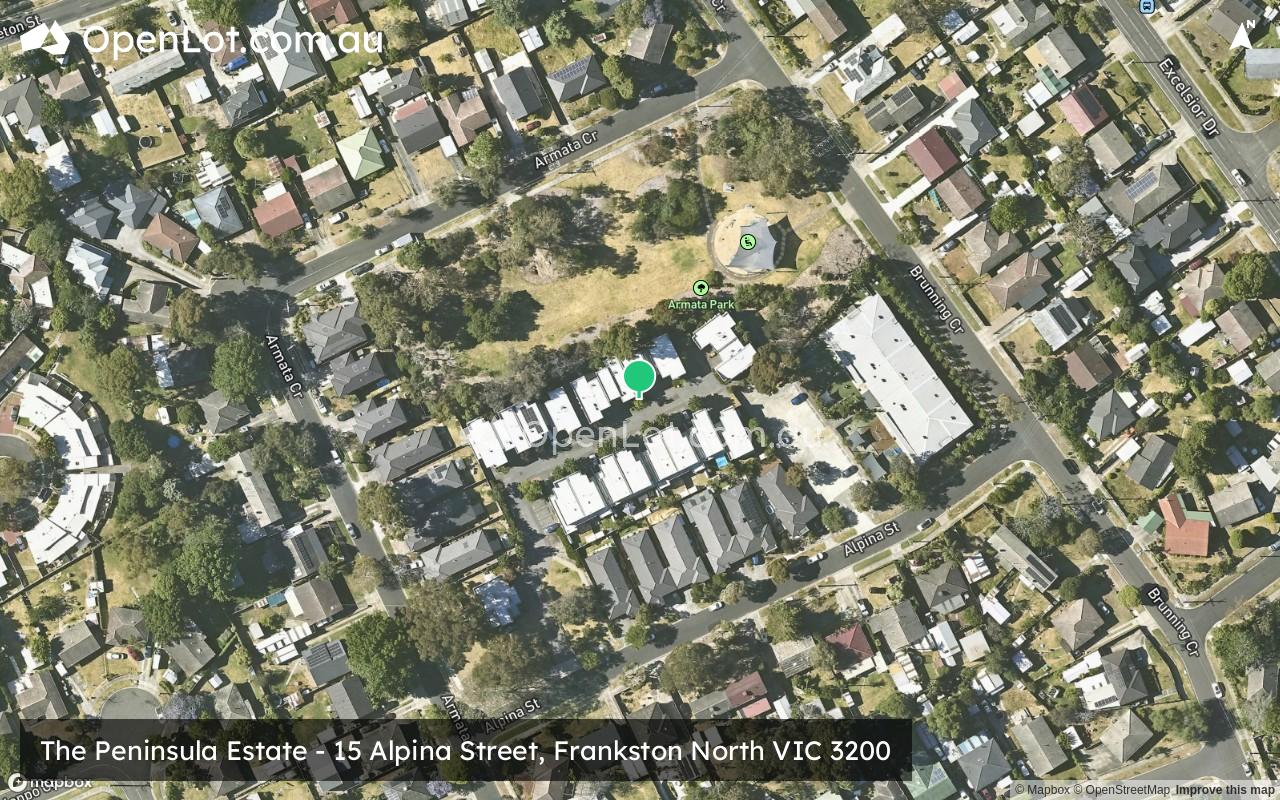 Satellite image for The Peninsula Estate - 15 Alpina Street, Frankston North VIC 3200