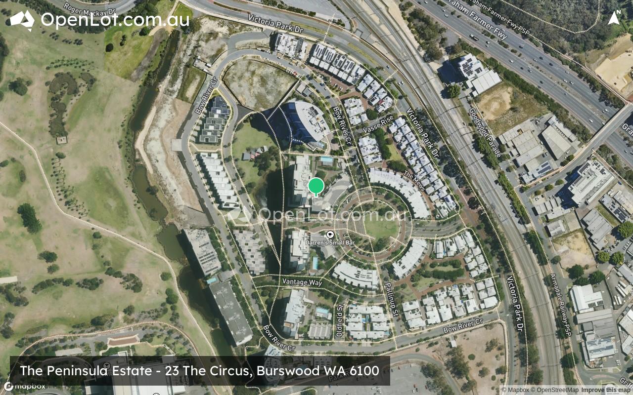 Satellite image for The Peninsula Estate - 23 The Circus, Burswood WA 6100