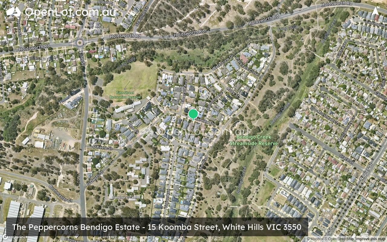 Satellite image for The Peppercorns Bendigo Estate - 15 Koomba Street, White Hills VIC 3550