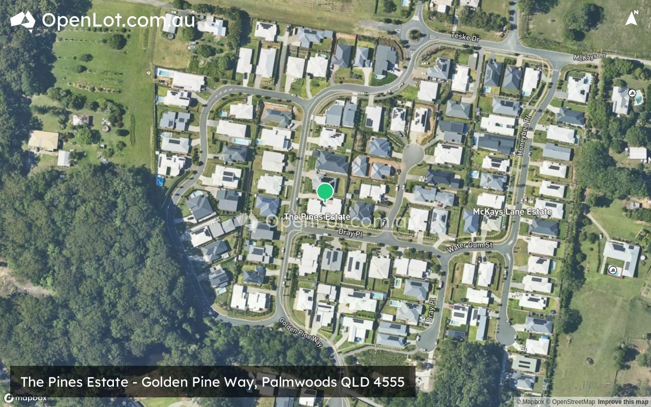 Satellite image for The Pines Estate - Golden Pine Way, Palmwoods QLD 4555