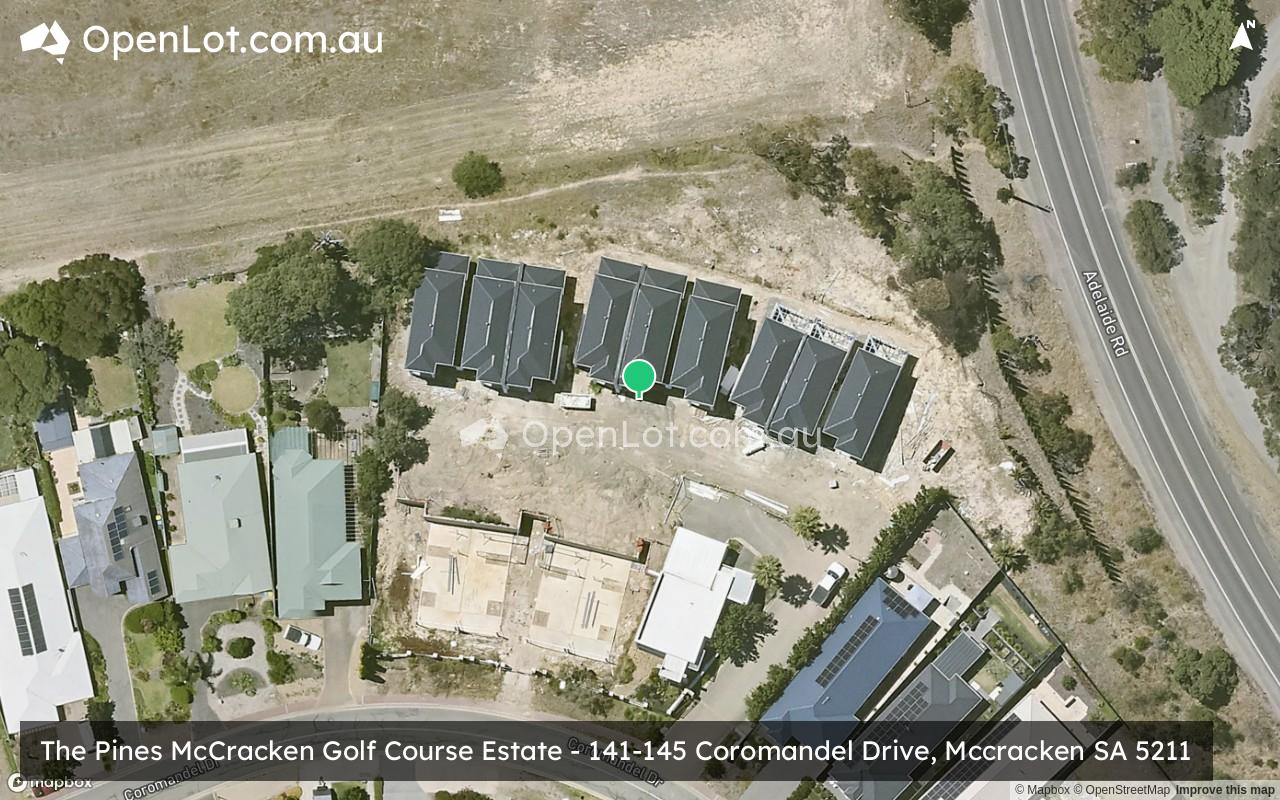 Satellite image for The Pines McCracken Golf Course Estate - 141-145 Coromandel Drive, Mccracken SA 5211