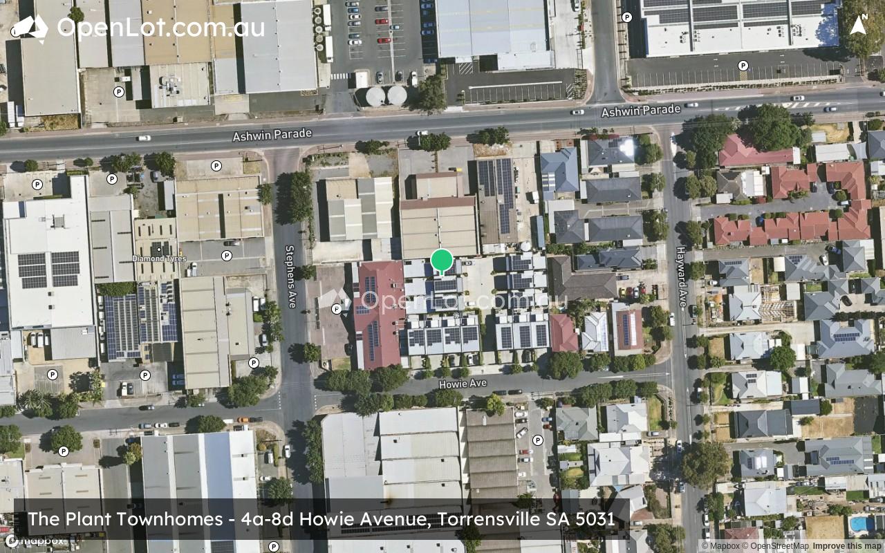 Satellite image for The Plant Townhomes - 4a-8d Howie Avenue, Torrensville SA 5031