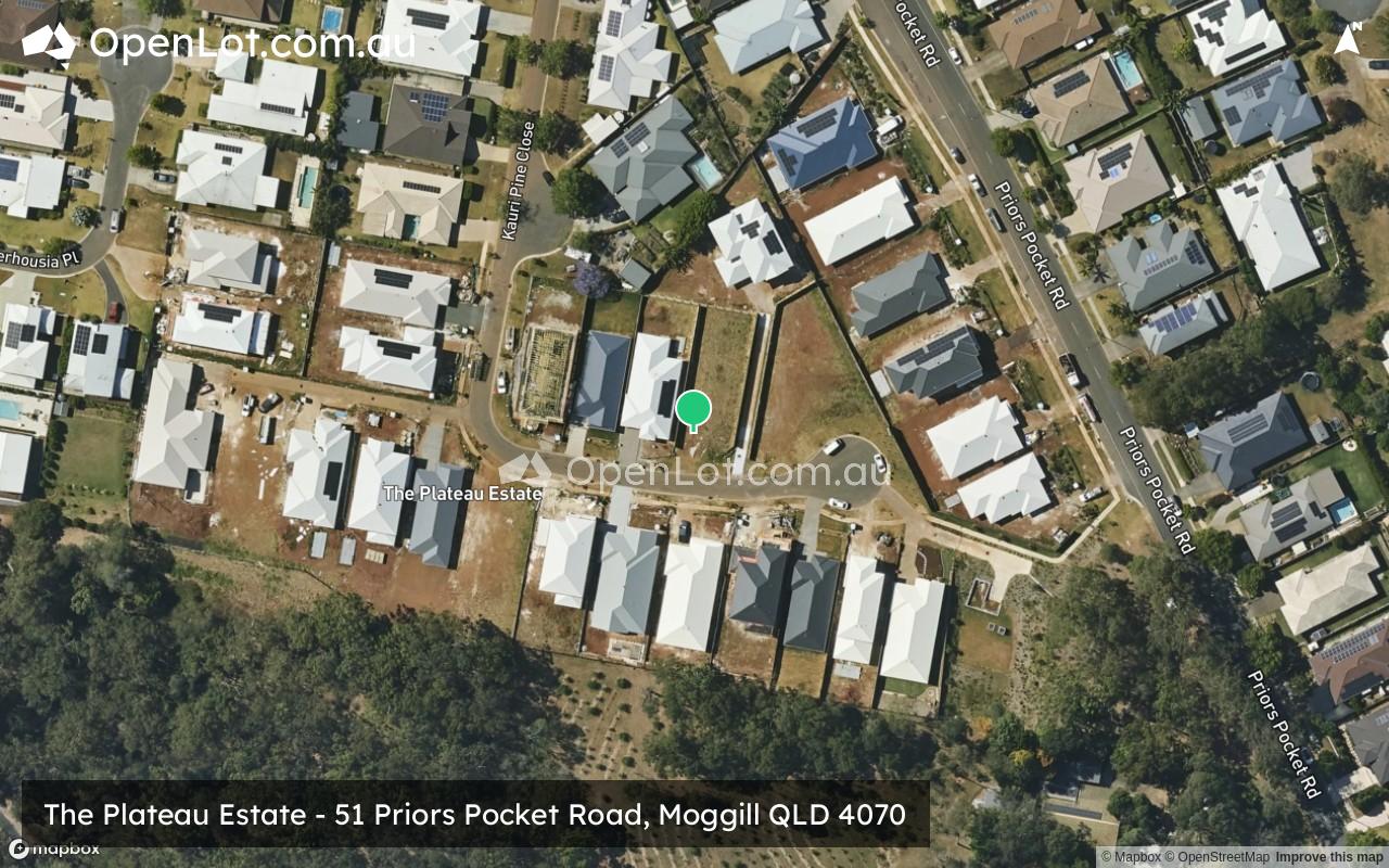 Satellite image for The Plateau Estate - 51 Priors Pocket Road, Moggill QLD 4070