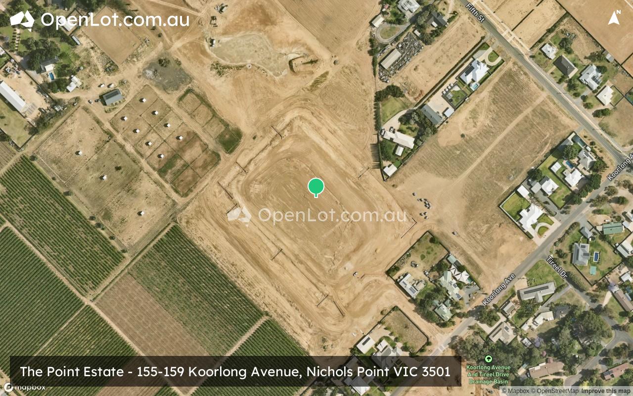 Satellite image for The Point Estate - 155-159 Koorlong Avenue, Nichols Point VIC 3501