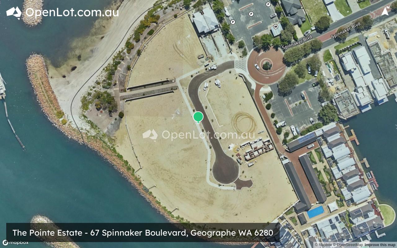 Satellite image for The Pointe Estate - 67 Spinnaker Boulevard, Geographe WA 6280