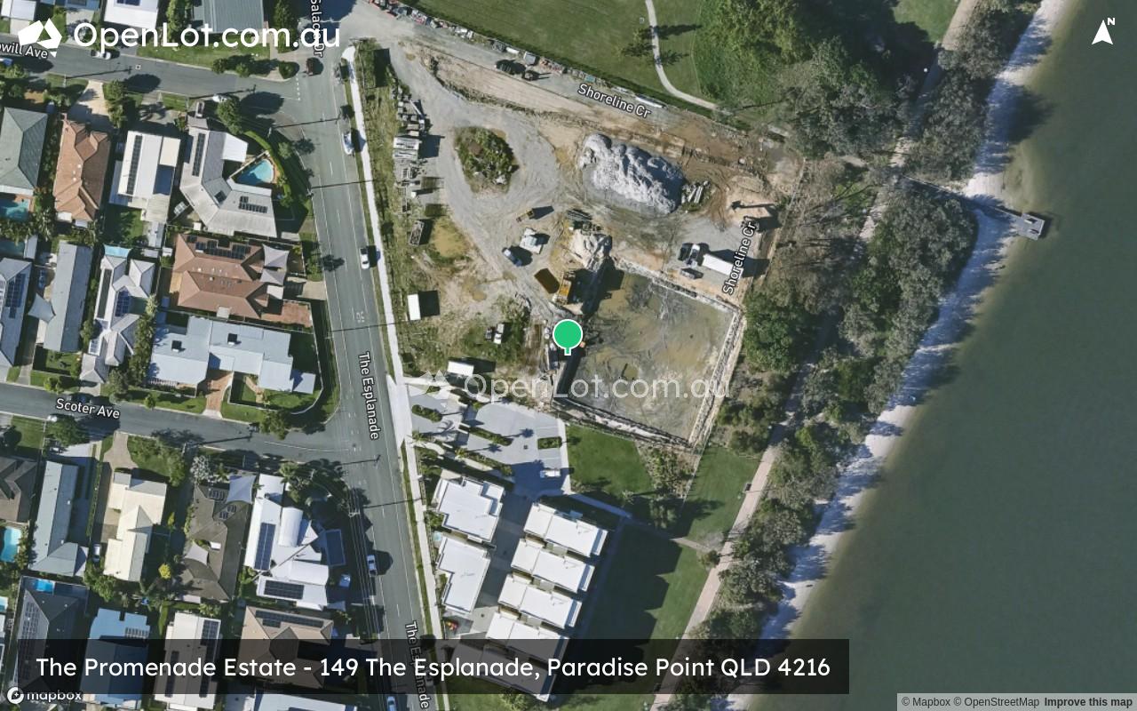 Satellite image for The Promenade Estate - 149 The Esplanade, Paradise Point QLD 4216