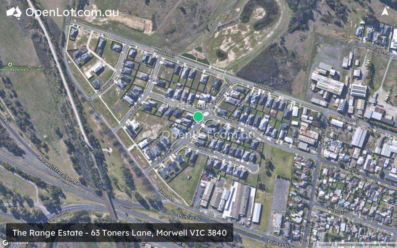 Satellite image for The Range Estate - 63 Toners Lane, Morwell VIC 3840