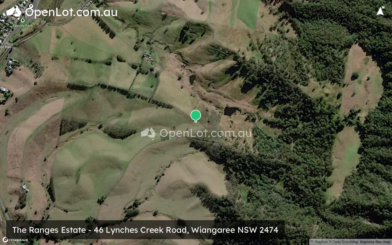 Satellite image for The Ranges - 46 Lynches Creek Road, Wiangaree NSW 2474