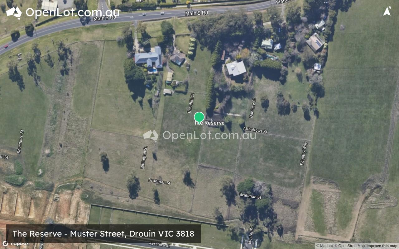Satellite image for The Reserve - Muster Street, Drouin VIC 3818