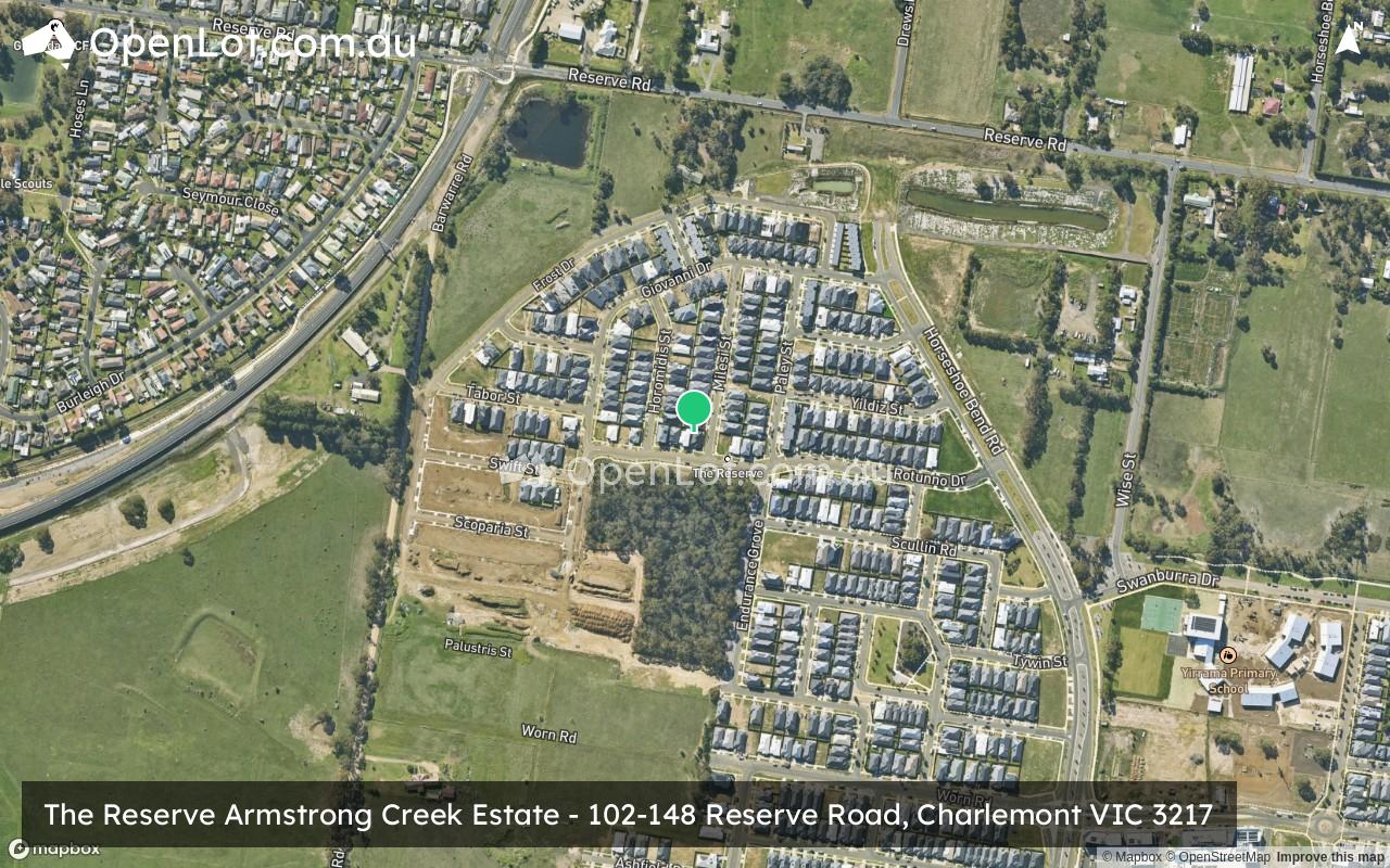 Satellite image for The Reserve Armstrong Creek Estate - 102-148 Reserve Road, Charlemont VIC 3217