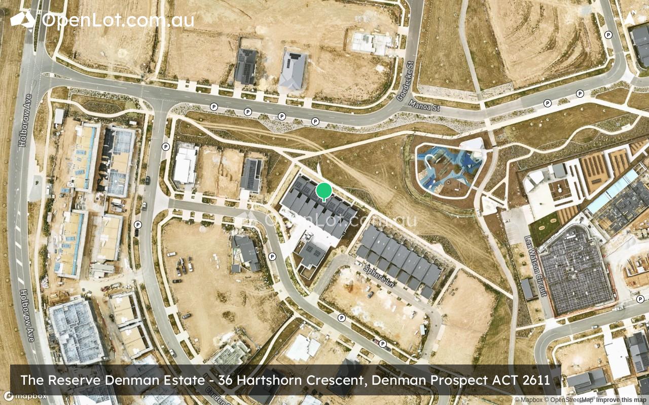 Satellite image for The Reserve Denman Estate - 36 Hartshorn Crescent, Denman Prospect ACT 2611