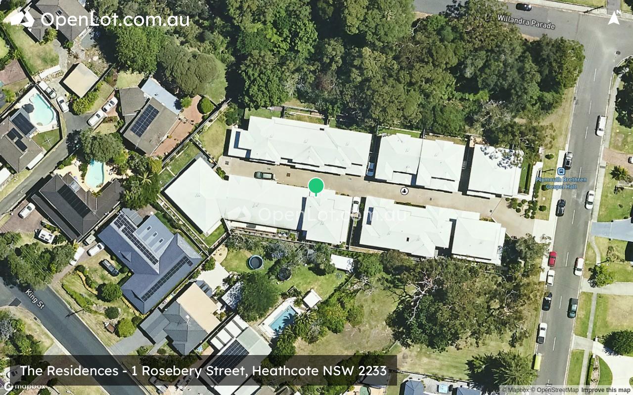 Satellite image for The Residences - 1 Rosebery Street, Heathcote NSW 2233