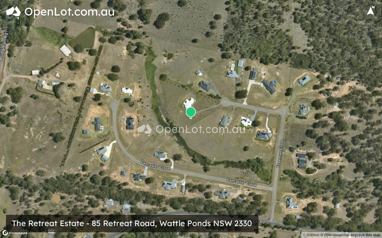 Satellite image for The Retreat Estate - 85 Retreat Road, Wattle Ponds NSW 2330