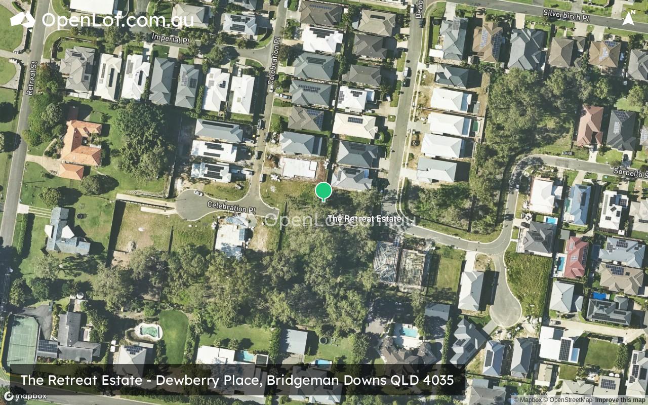 Satellite image for The Retreat Estate - Dewberry Place, Bridgeman Downs QLD 4035