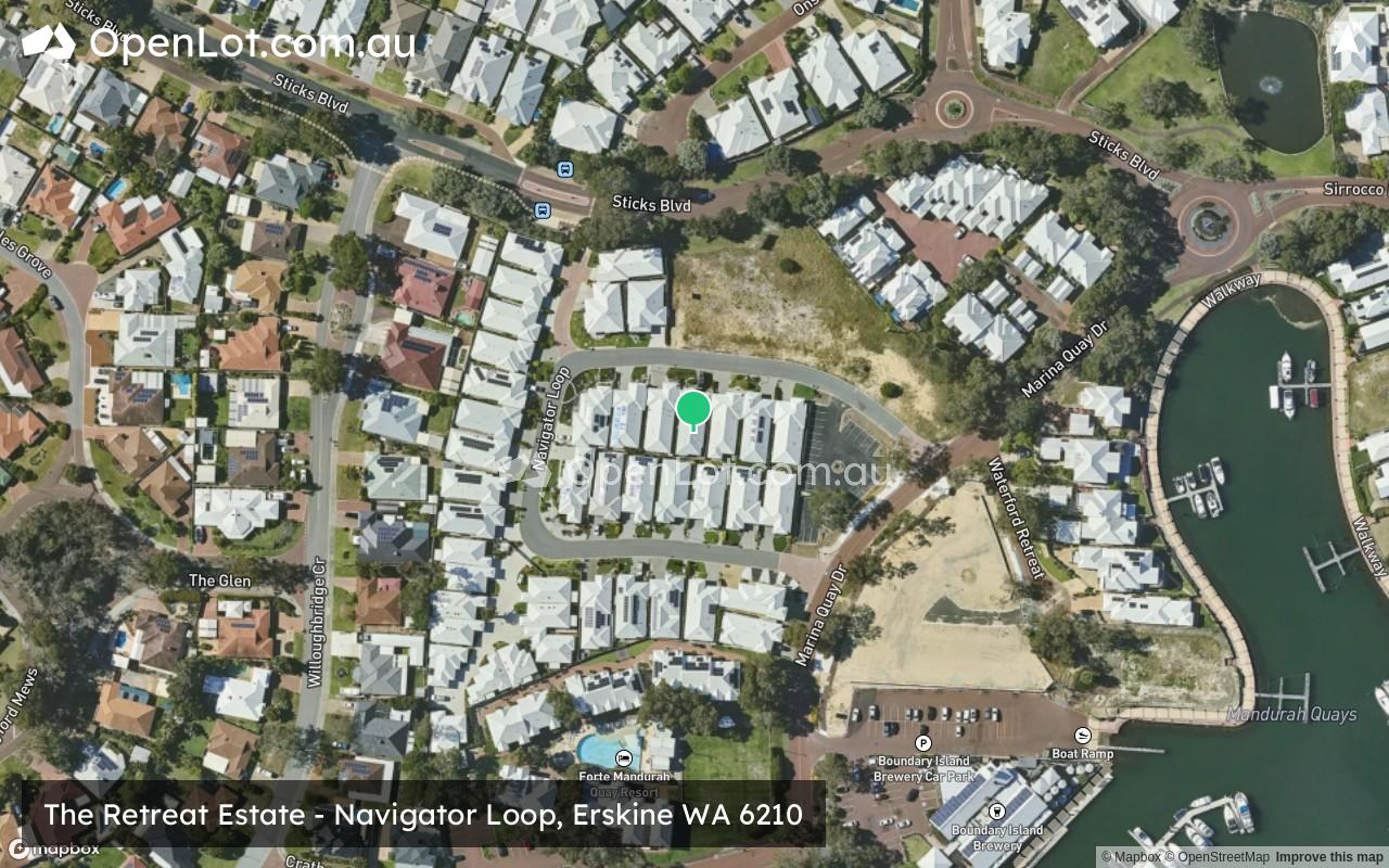 Satellite image for The Retreat Estate - Navigator Loop, Erskine WA 6210
