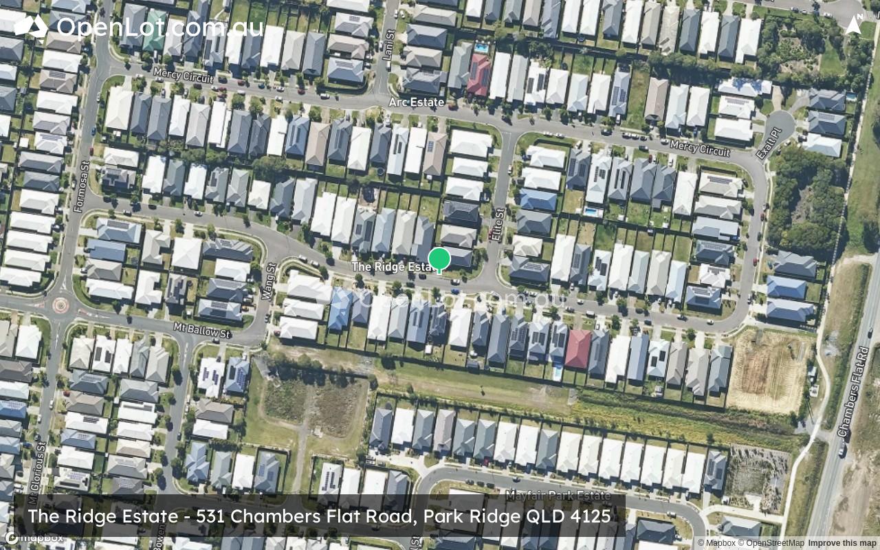 Satellite image for The Ridge Estate - 531 Chambers Flat Road, Park Ridge QLD 4125