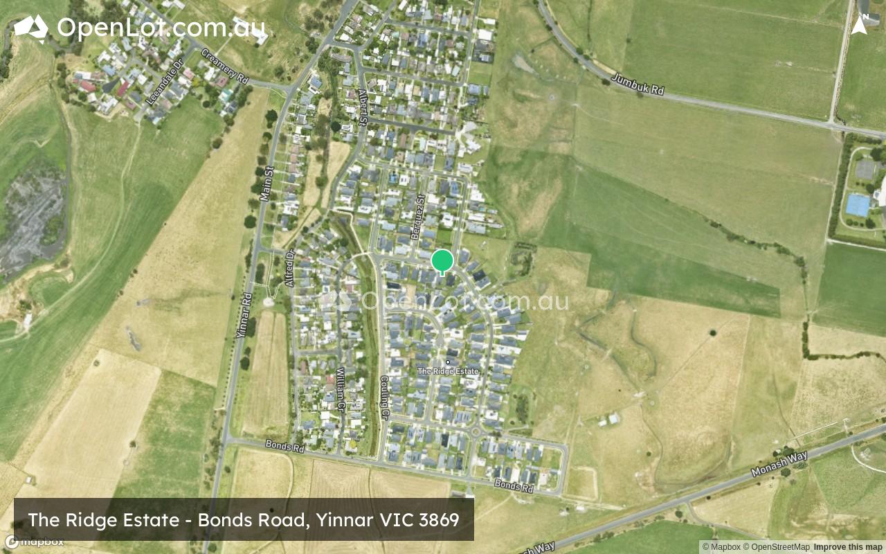 Satellite image for The Ridge Estate - Bonds Road, Yinnar VIC 3869