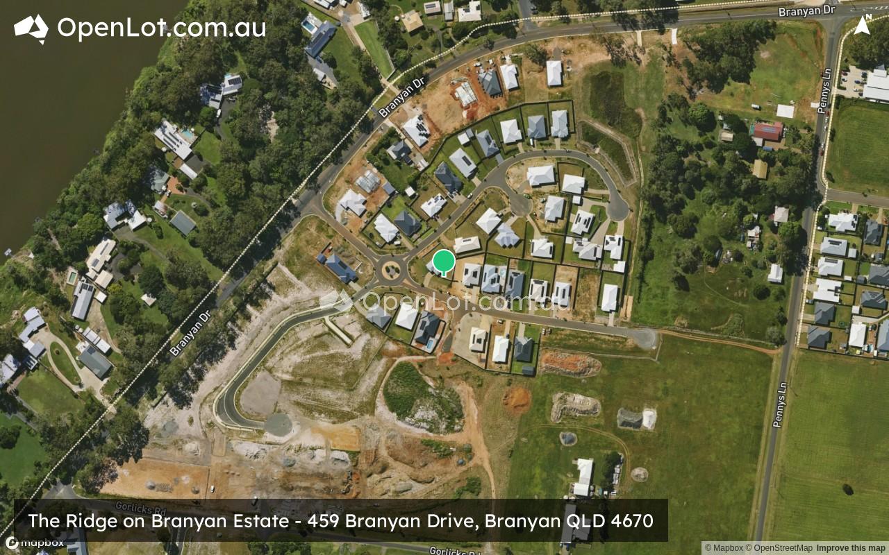 Satellite image for The Ridge on Branyan Estate - 459 Branyan Drive, Branyan QLD 4670
